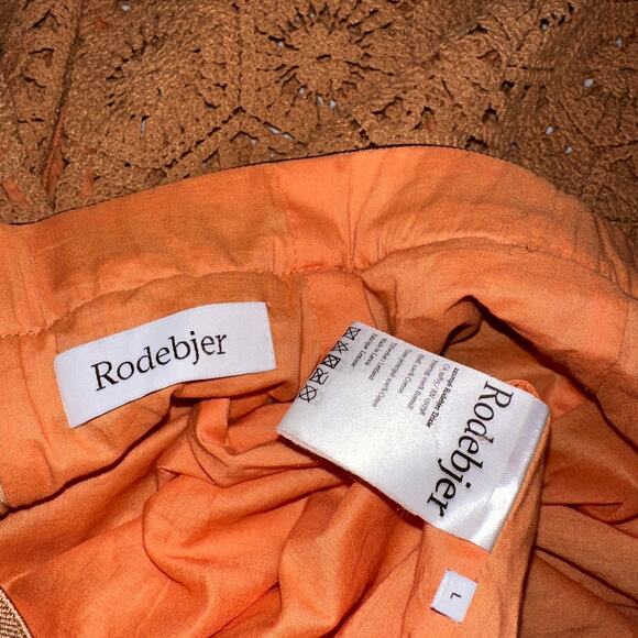 Rodebjer Trixie Crochet Midi Skirt Warm Sand Soft Orange 100% cotton Size Large - Picture 9 of 14